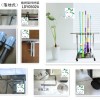 LDY0502A==五挂两钩不锈钢（落地式）拖把架扫把架